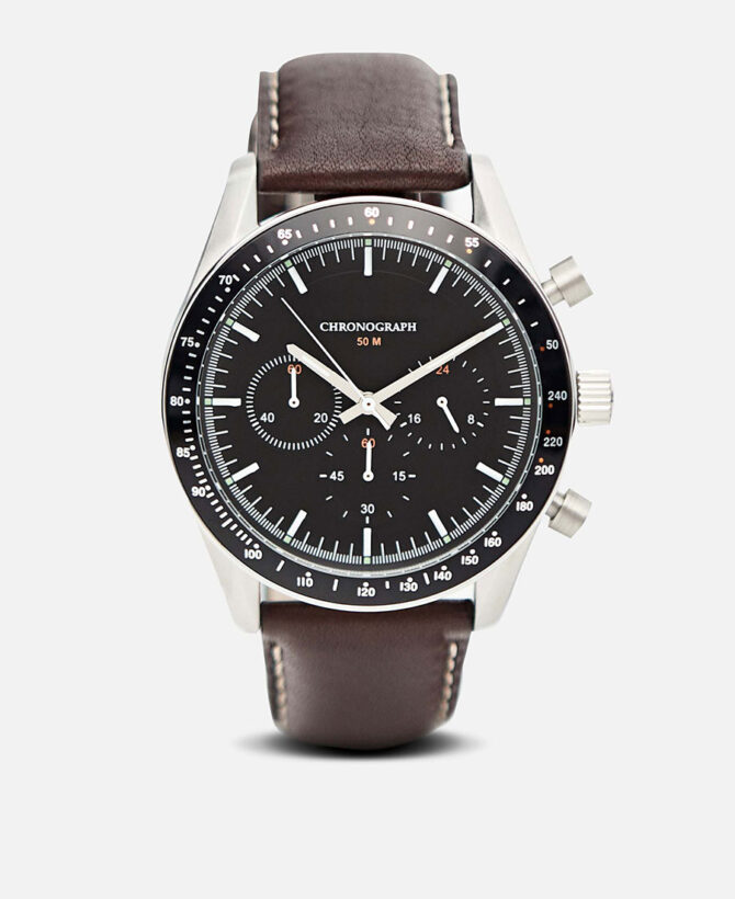 Chonograph Watch with leather belt